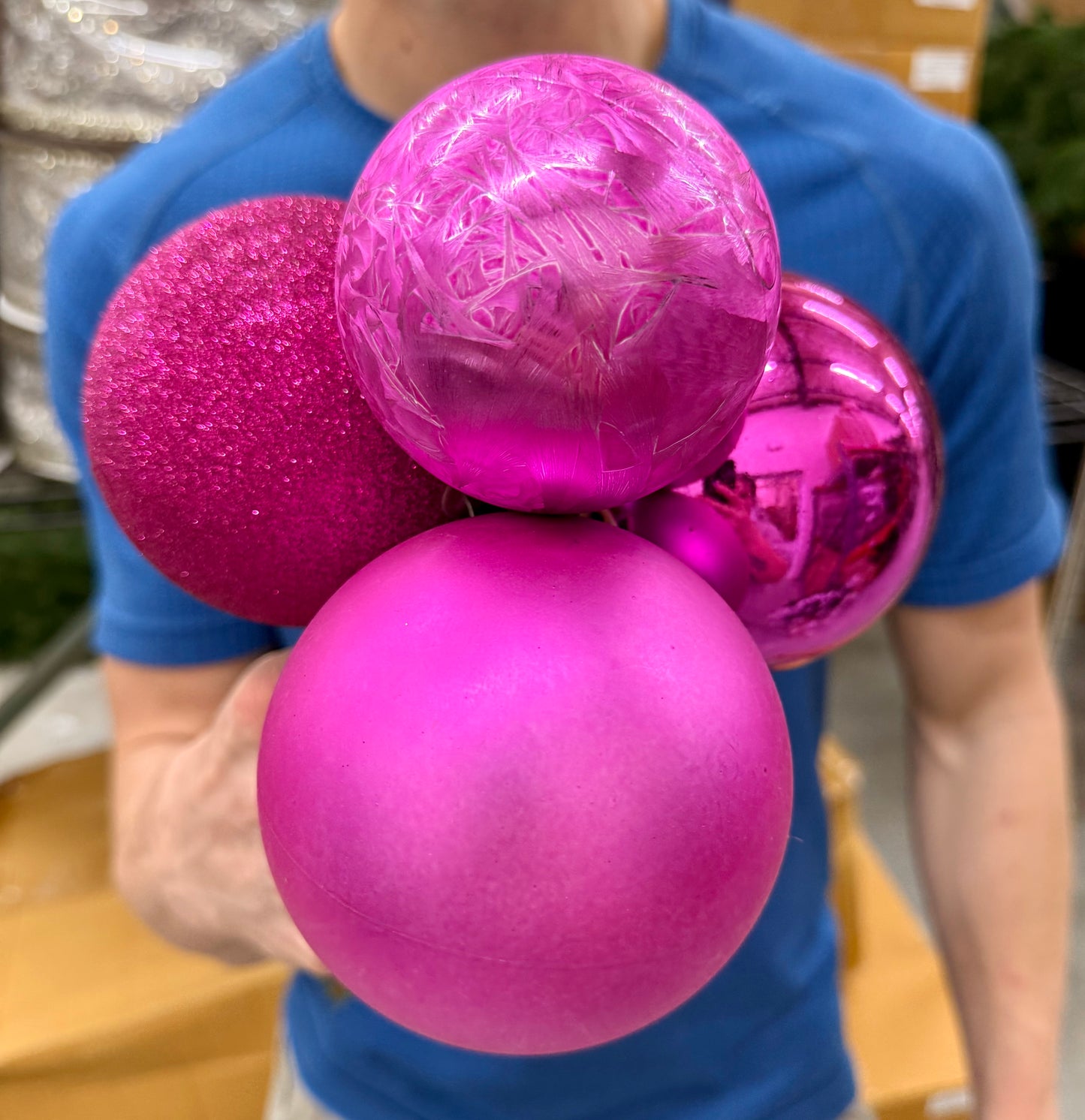 Fuchsia Pre wired ball cluster