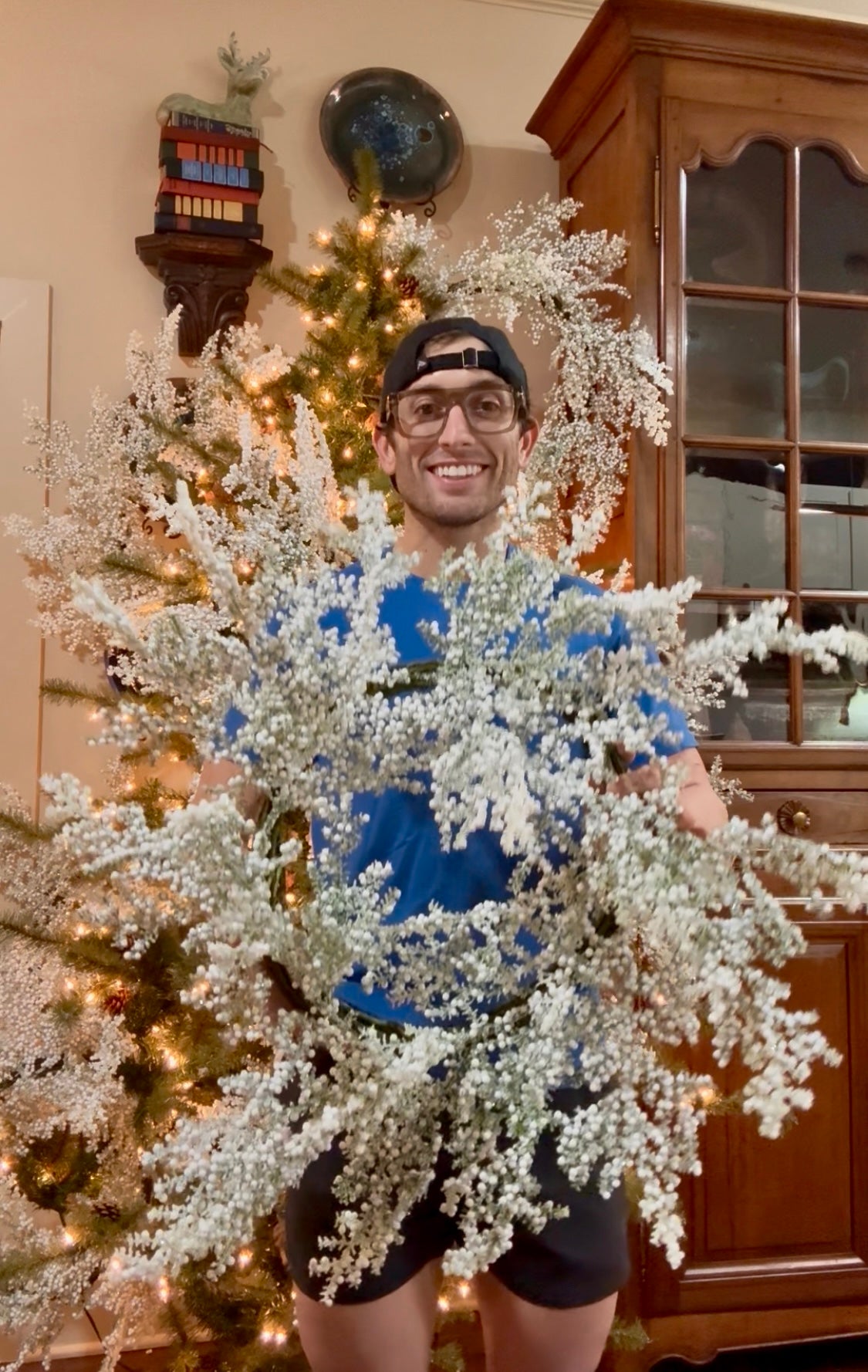 30 inch faux white snow berry wreath. Light and airy.