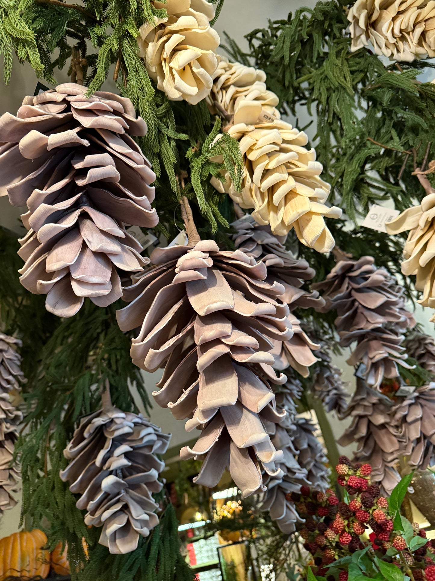 21" TAUPE Foam Pinecone