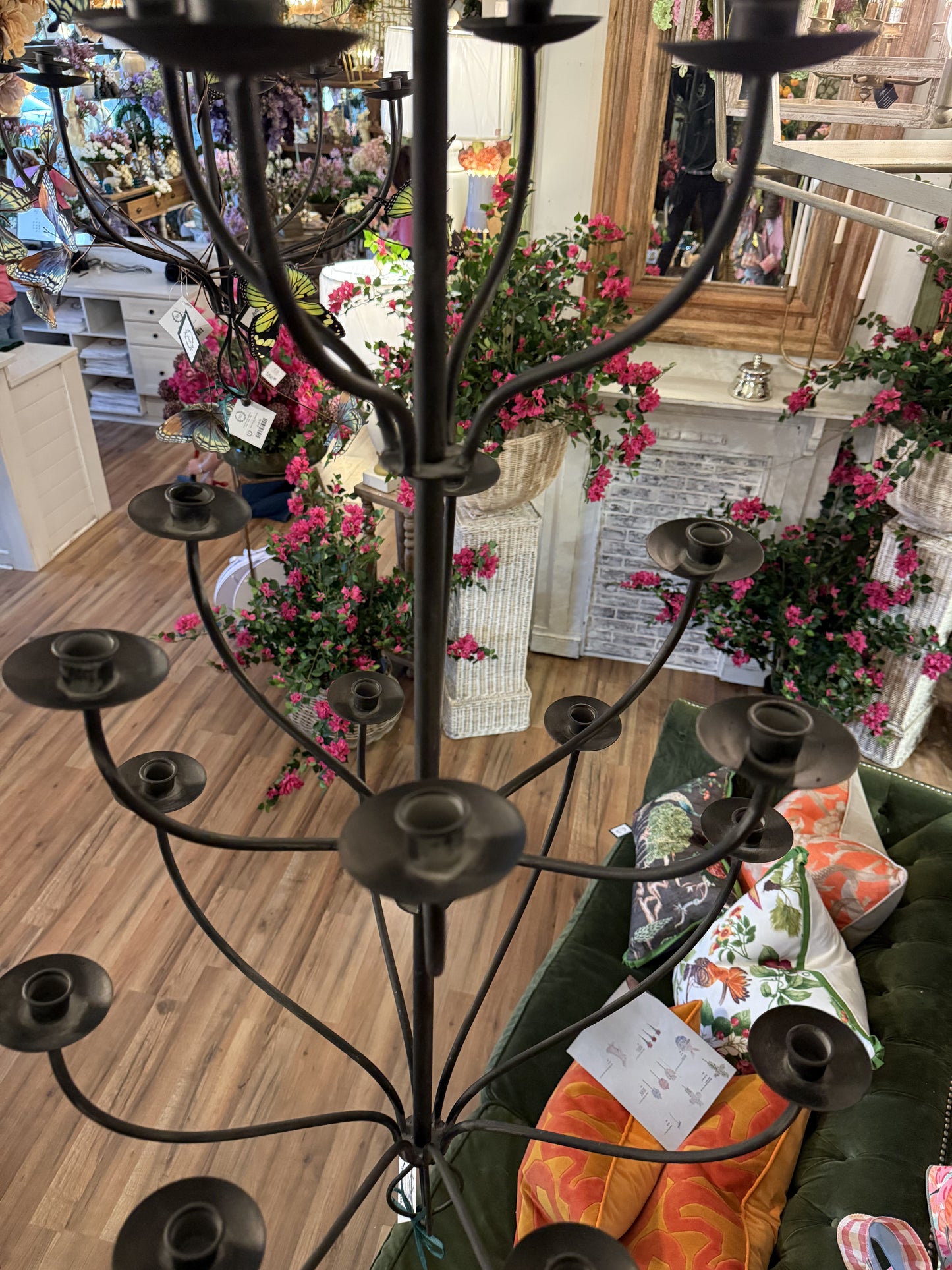 Taper Candle Holder Chandelier. Holds up to 18 candles. Assembly is required once received.
47.75"