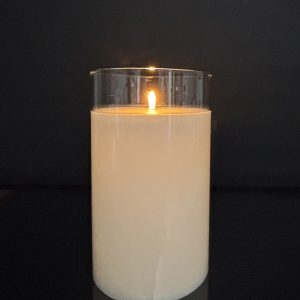 Battery Operated Ivory Pillar Candle 5.75"x 9.75"