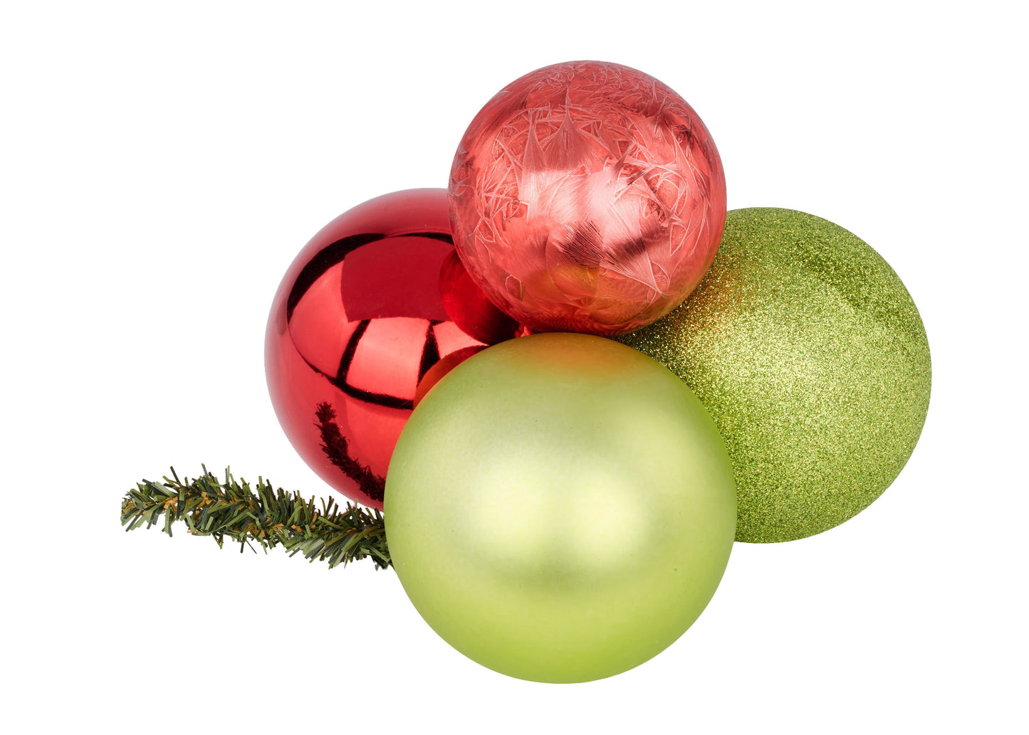 Ball Cluster 80/100mm x4 - Red/Lime