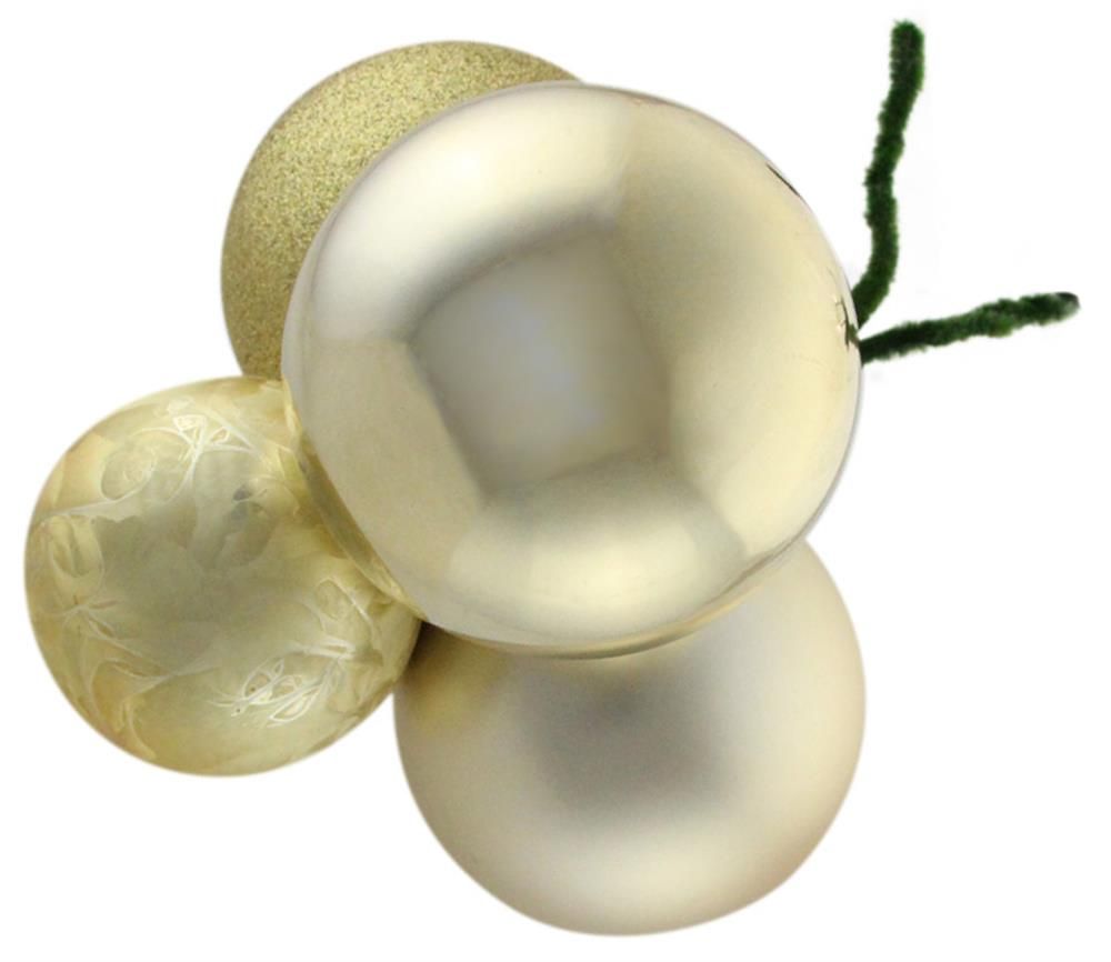 Ball Cluster 80/100mm x4 - Light Gold