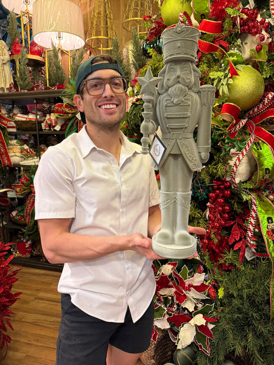 23" Gray Felt Nutcracker with Scepter