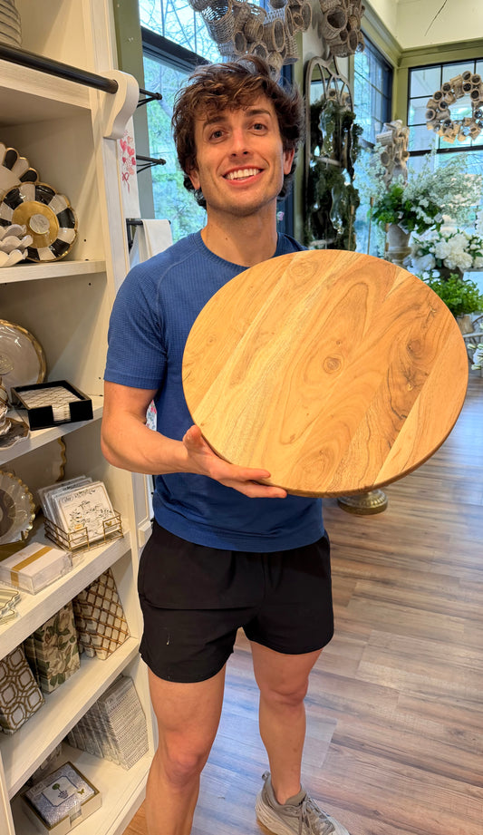 Acacia Round Turntable 18"x 18"