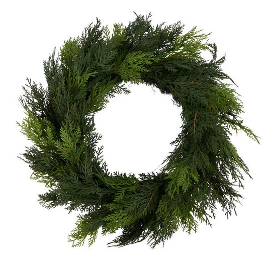 24" Dia Western Cedar Wreath