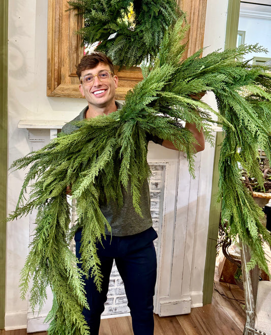 8' FAUX Cedar Swag Garland