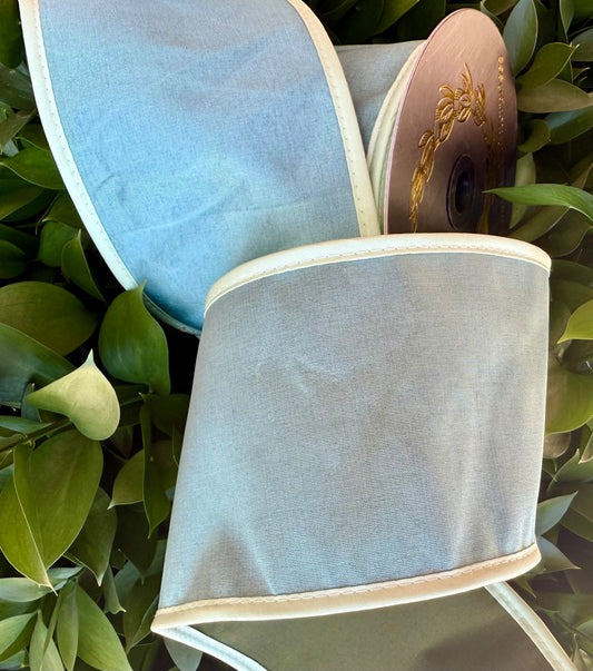 JME heavy wired ribbon. AQUA/MINT/HUNTER GREEN Tri-Colored Solid