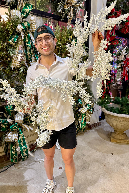 6 ft White Berry Garland