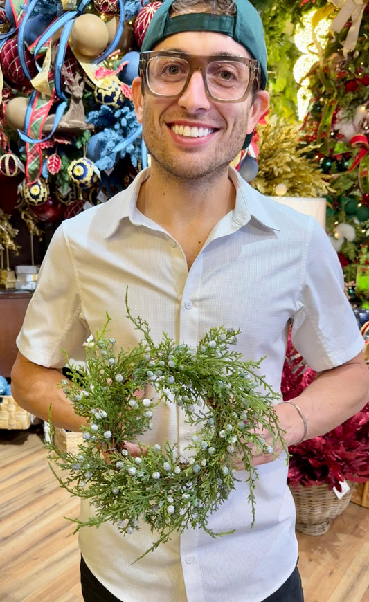 Small Juniper Wreath/Candle Wreath