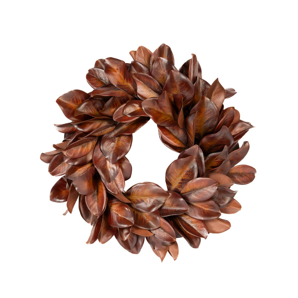 Magnolia Leaf Wreath Bourbon 23"